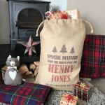 Personalised JUTE SANTA SACK (Henry Design)